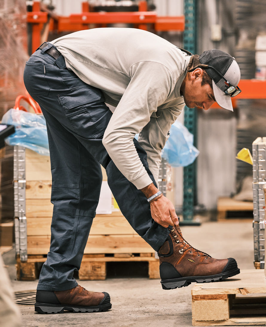 Men's Camden 6" Waterproof Boot INT MET (Carbon Toe) Leather Brown/Black | Keen