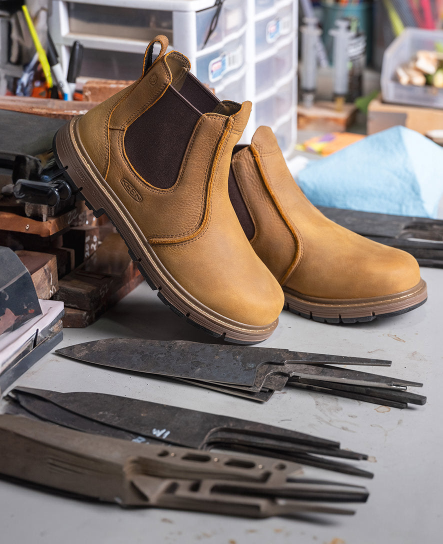 Men's San Jose Chelsea 90° Heel Boot (Soft Toe) Belgian/Gum | Keen