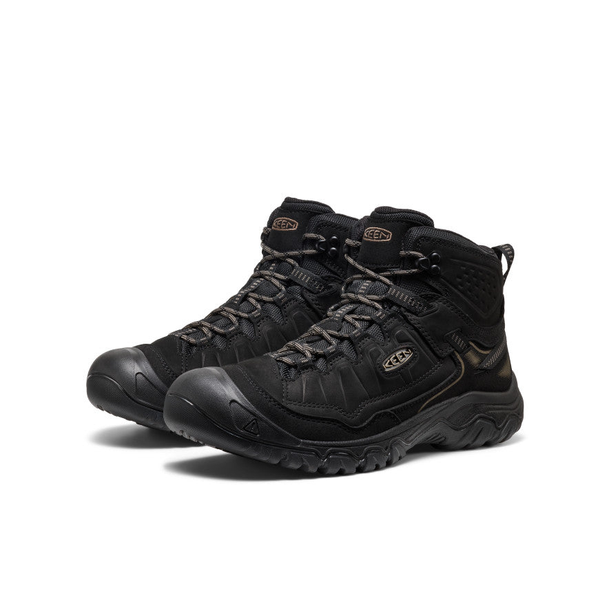 Men's Targhee IV Wide Waterproof Hiking Boot Triple Black | Keen