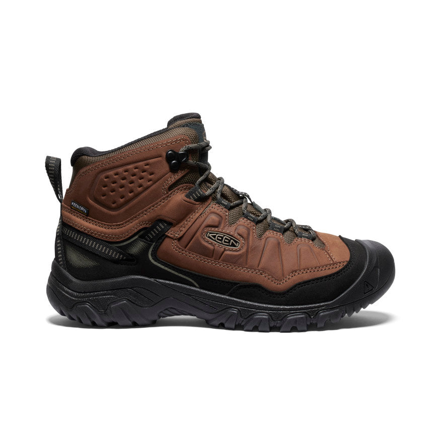 Men's Targhee IV Wide Waterproof Hiking Boot Bison/Black | Keen