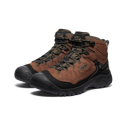 Men's Targhee IV Wide Waterproof Hiking Boot Bison/Black | Keen