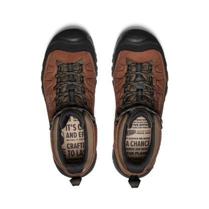 Men's Targhee IV Wide Waterproof Hiking Boot Bison/Black | Keen