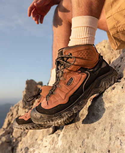 Men's Targhee IV Wide Waterproof Hiking Boot Bison/Black | Keen