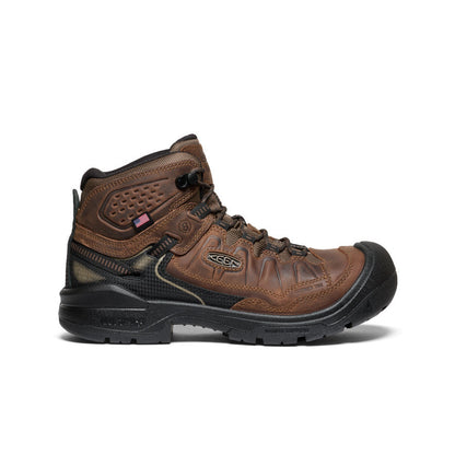 Men's Targhee IV Waterproof Work Boot (Carbon Toe) Dark Earth/Black | Keen