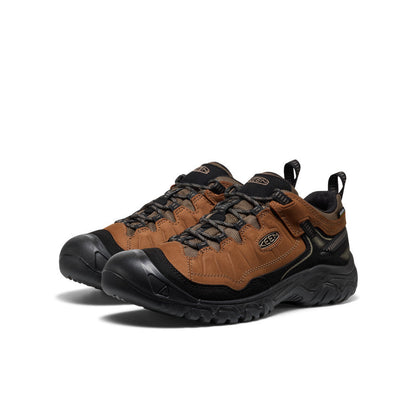 Men's Targhee IV Wide Waterproof Hiking Shoe Bison/Black | Keen