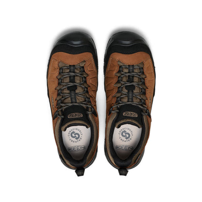 Men's Targhee IV Wide Waterproof Hiking Shoe Bison/Black | Keen