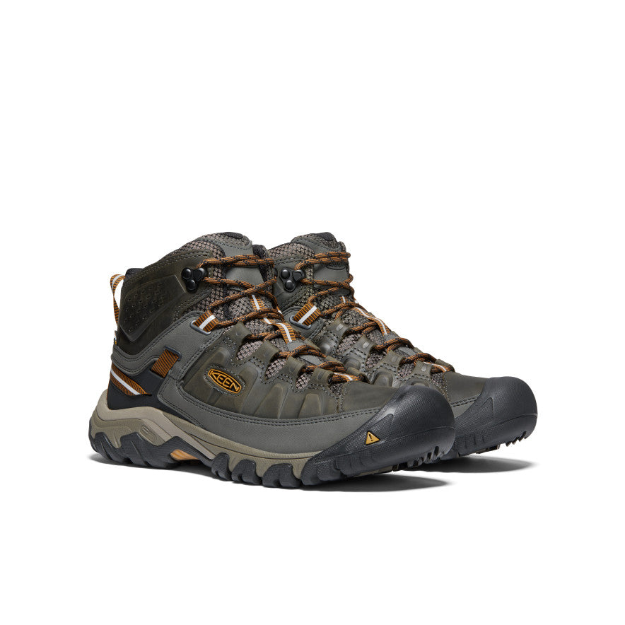 Men's Targhee III Waterproof Mid Black Olive/Golden Brown | Keen
