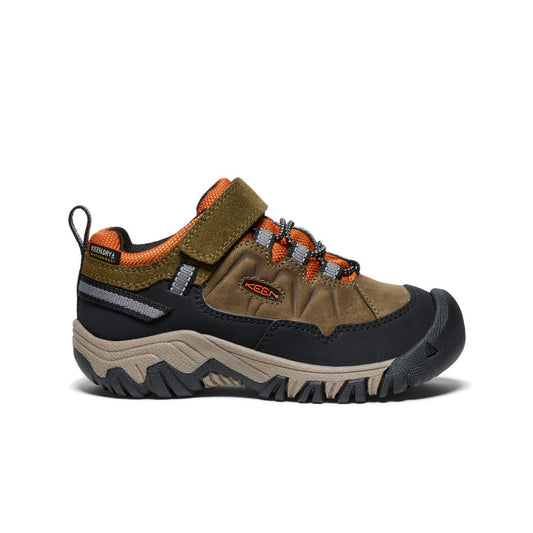 Little Kids' Targhee IV Waterproof Hiking Shoe Dark Olive/Gold Flame | Keen