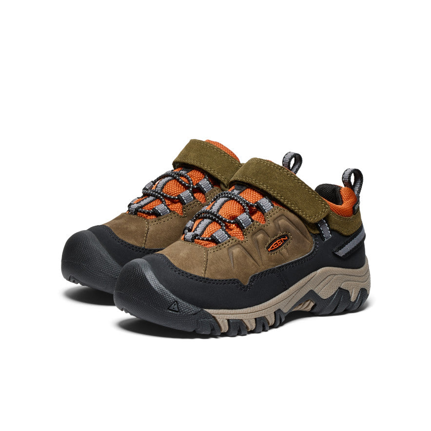 Little Kids' Targhee IV Waterproof Hiking Shoe Dark Olive/Gold Flame | Keen