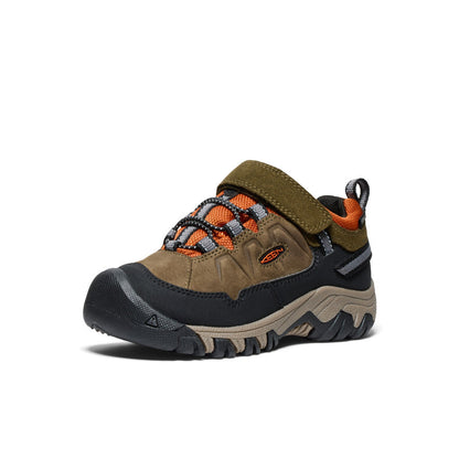 Little Kids' Targhee IV Waterproof Hiking Shoe Dark Olive/Gold Flame | Keen