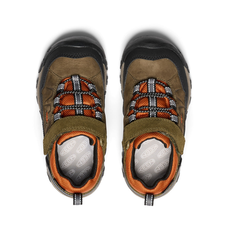 Little Kids' Targhee IV Waterproof Hiking Shoe Dark Olive/Gold Flame | Keen