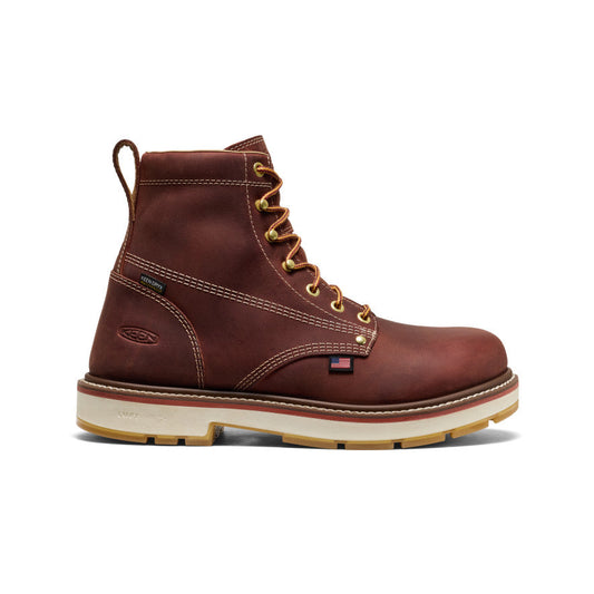 Men's Liberty 6" Waterproof 90° Heel Boot (Carbon Toe) Bombay Brown/Gum | Keen