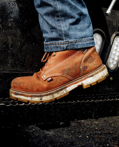 Men's Liberty 6" Waterproof 90° Heel Boot (Soft Toe) Bombay Brown/Gum | Keen
