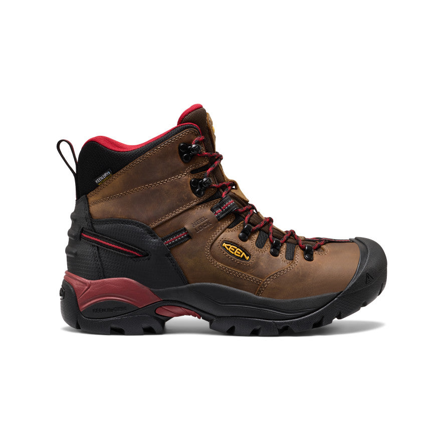 Men's Pittsburgh Energy 6" Waterproof Boot (Carbon Toe) Bison/Black | Keen