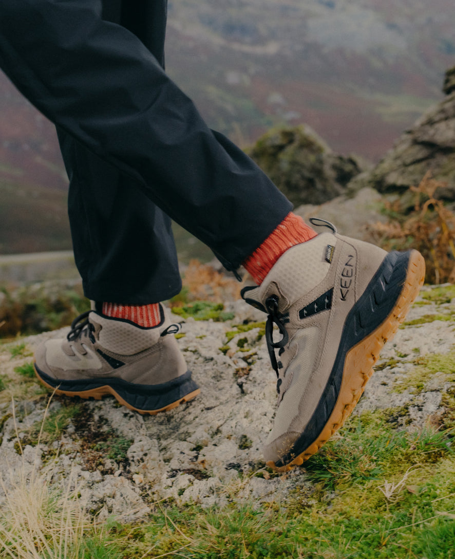 Men's Hightrail Waterproof Hiking Boot Safari/Steel Grey | Keen