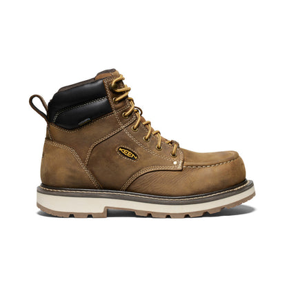 Men's Cincinnati 6" Waterproof 90° Heel Boot (Carbon Toe) Belgian/Sandshell | Keen