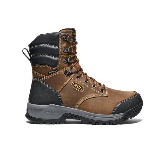 Men's Evanston 8" Insulated Waterproof Boot (Soft Toe) Bison/Black | Keen