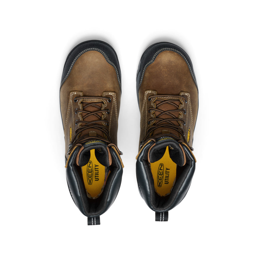 Men's Evanston 8" Insulated Waterproof Boot (Soft Toe) Bison/Black | Keen