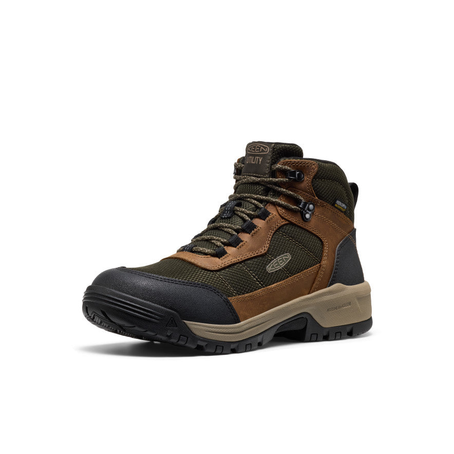 Men's Skokie Waterproof Work Boot (Soft Toe) Forest Night/Black | Keen