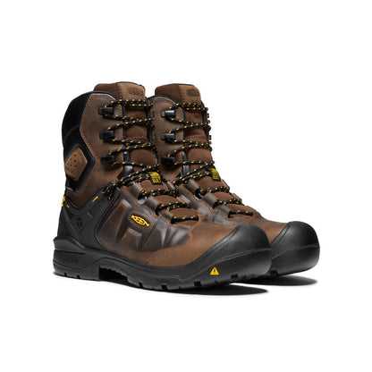 Men's Dover 8" Insulated Waterproof Boot (Carbon Toe) Dark Earth/Black | Keen