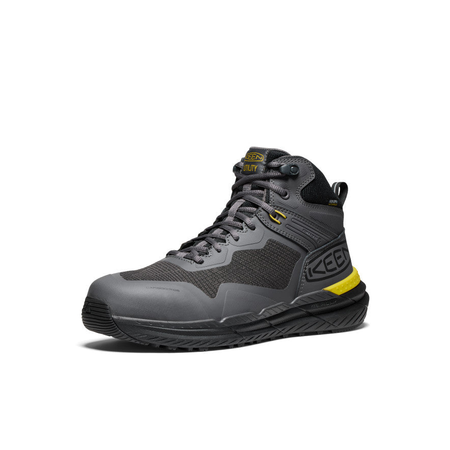 Men's Synchro Waterproof Work Boot (Carbon Toe) Magnet/Black | Keen