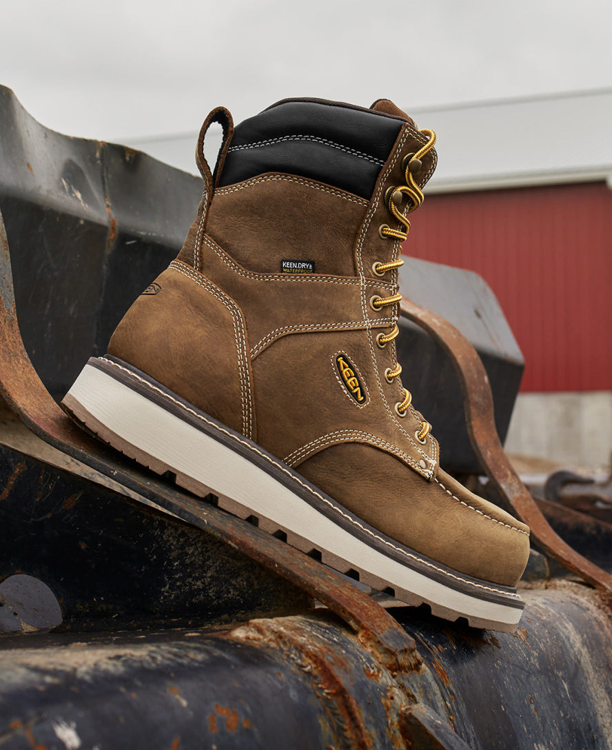 Men's Cincinnati 8" Waterproof Boot (Carbon Toe) Belgian/Sandshell | Keen