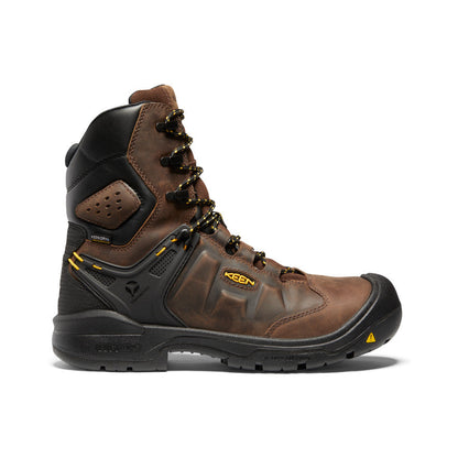 Men's Dover 8" Waterproof Boot (Carbon Toe) Dark Earth/Black | Keen