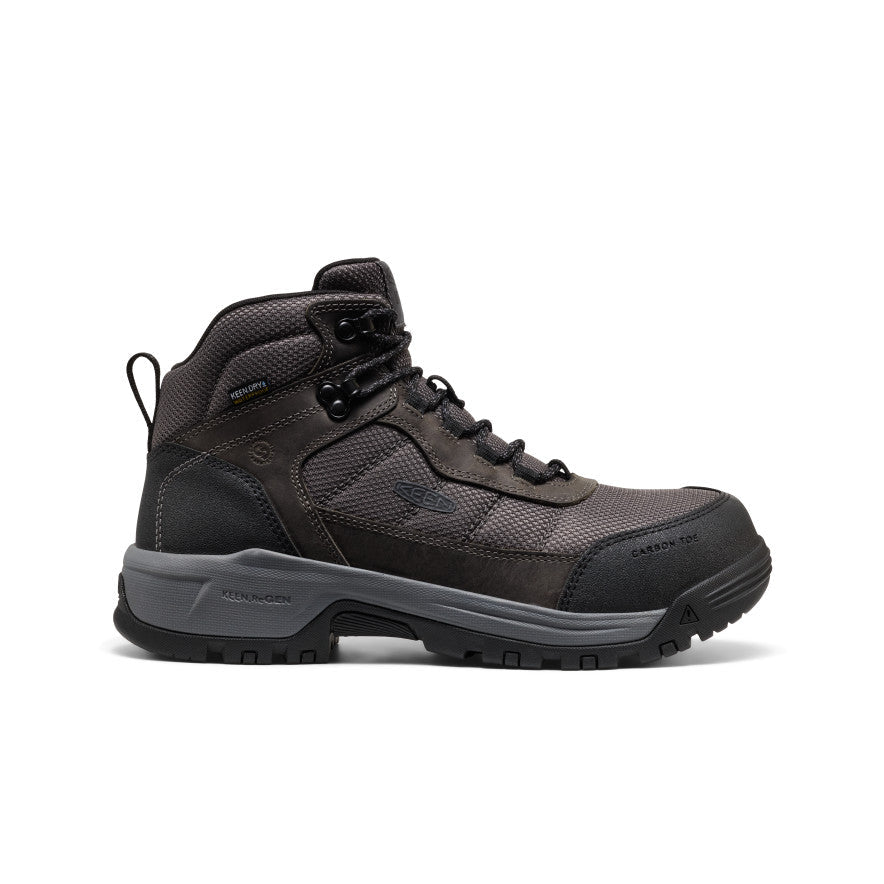 Men's Skokie Waterproof Work Boot (Carbon Toe) Magnet/Black | Keen