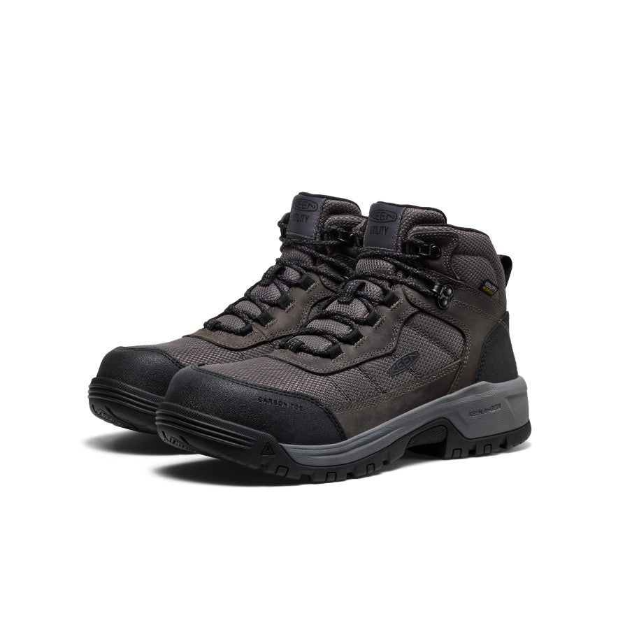 Men's Skokie Waterproof Work Boot (Carbon Toe) Magnet/Black | Keen