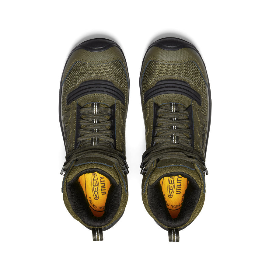 Men's Reno Mid Waterproof (Carbon Toe) Dark Olive/Black | Keen