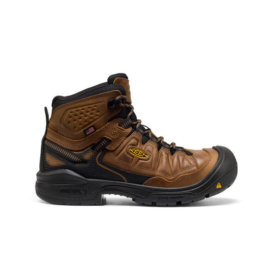 Men's Targhee IV Waterproof Work Boot (Soft Toe) Belgian/Black | Keen