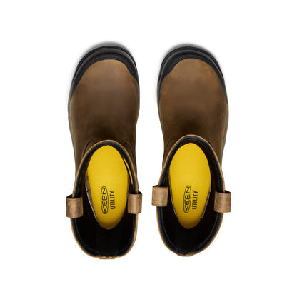 Men's Evanston Pull-On Waterproof Boot (Carbon Toe) Bison/Black | Keen