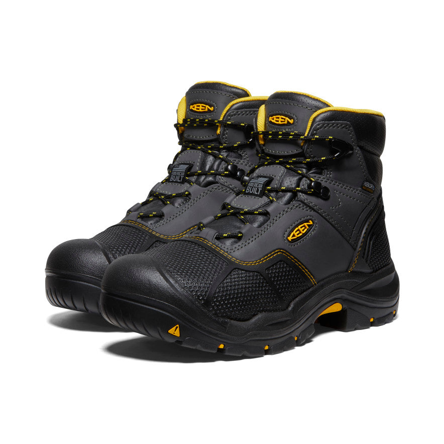 Men's Logandale Waterproof Boot (Steel Toe) Raven/Black | Keen