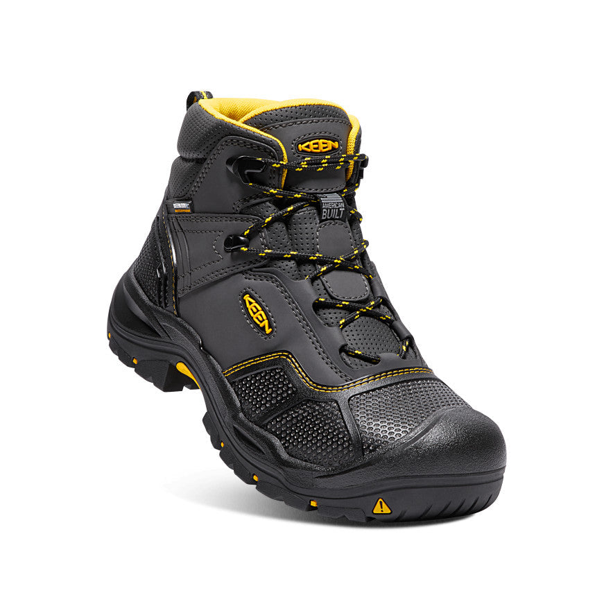Men's Logandale Waterproof Boot (Steel Toe) Raven/Black | Keen