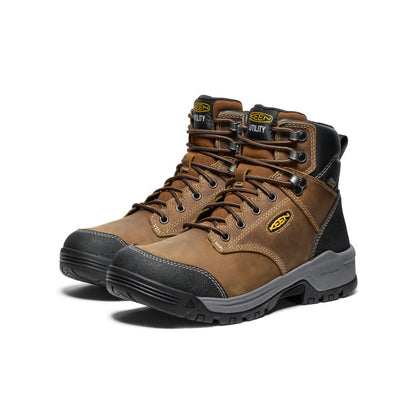 Men's Evanston 6" Waterproof Boot (Soft Toe) Bison/Black | Keen