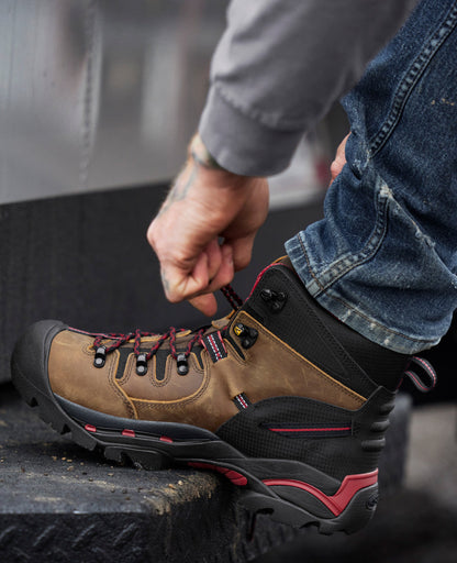 Men's Pittsburgh 6" Waterproof Boot (Steel Toe) Bison | Keen