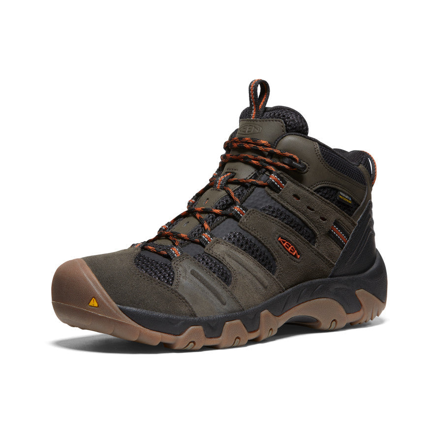Men's Headout Waterproof Hiking Boot Black Olive/Fossil Orange | Keen