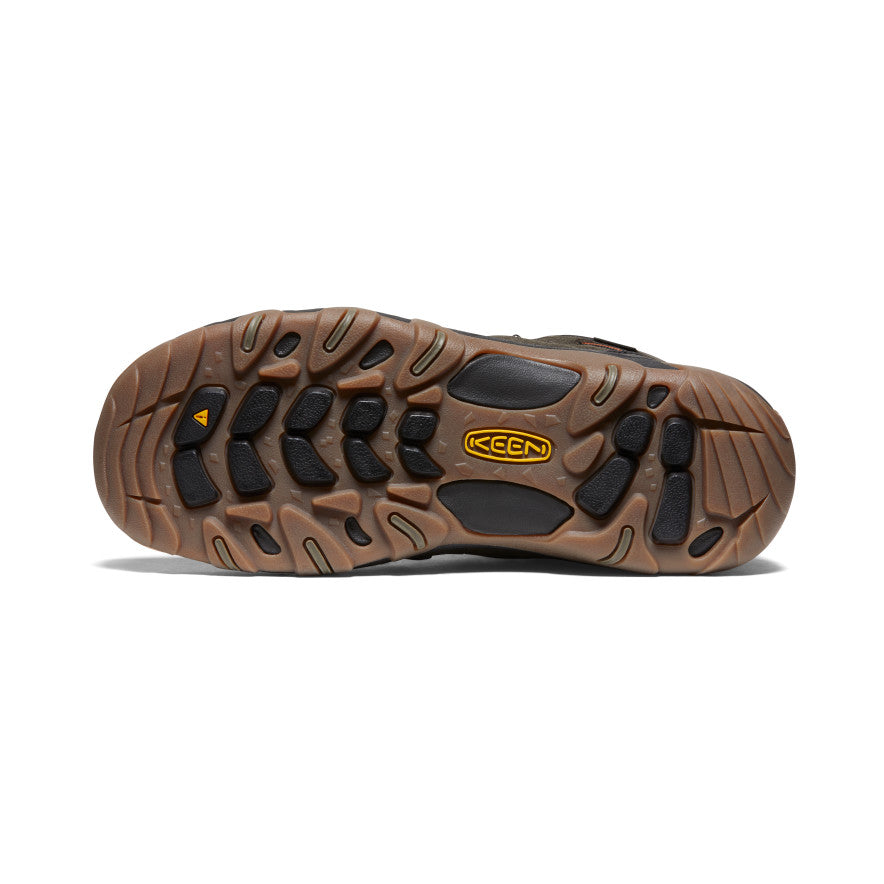 Men's Headout Waterproof Hiking Boot Black Olive/Fossil Orange | Keen
