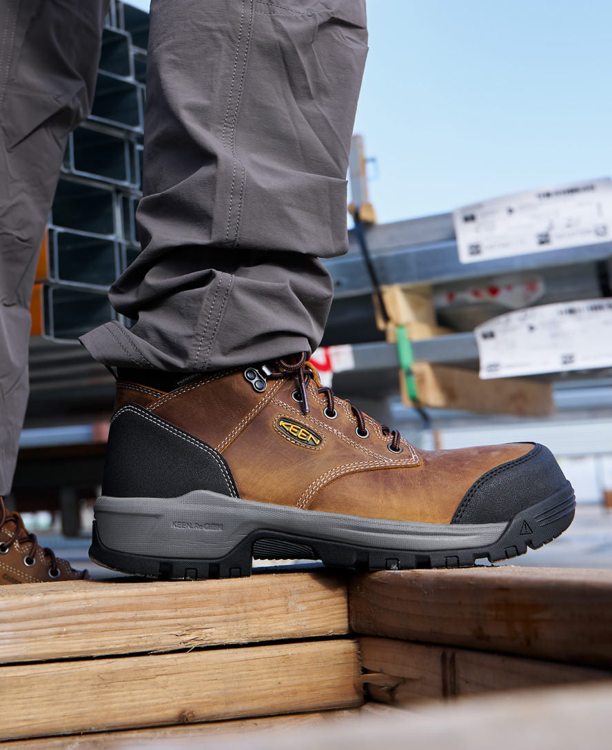 Men's Evanston 6" Waterproof Boot INT MET (Carbon Toe) Bison/Black | Keen
