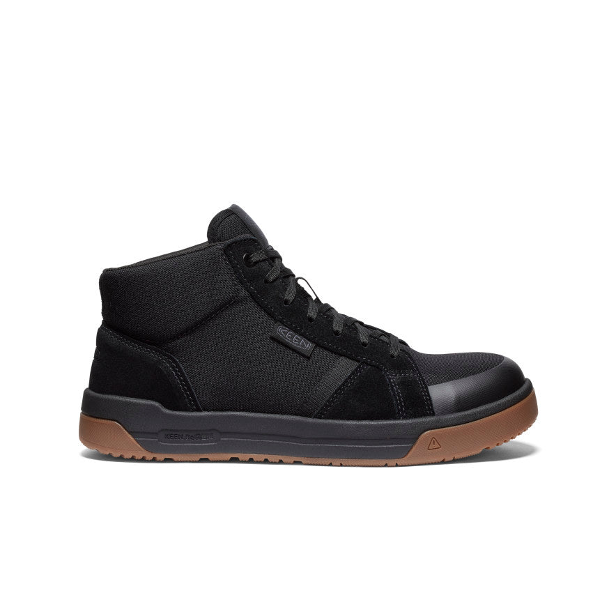 Men's Kenton Mid Work Shoe (Carbon Toe) Black/Gum | Keen