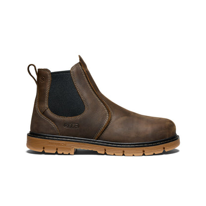 Men's San Jose Chelsea 90° Heel Boot (Aluminum Toe) Cascade Brown/Gum | Keen
