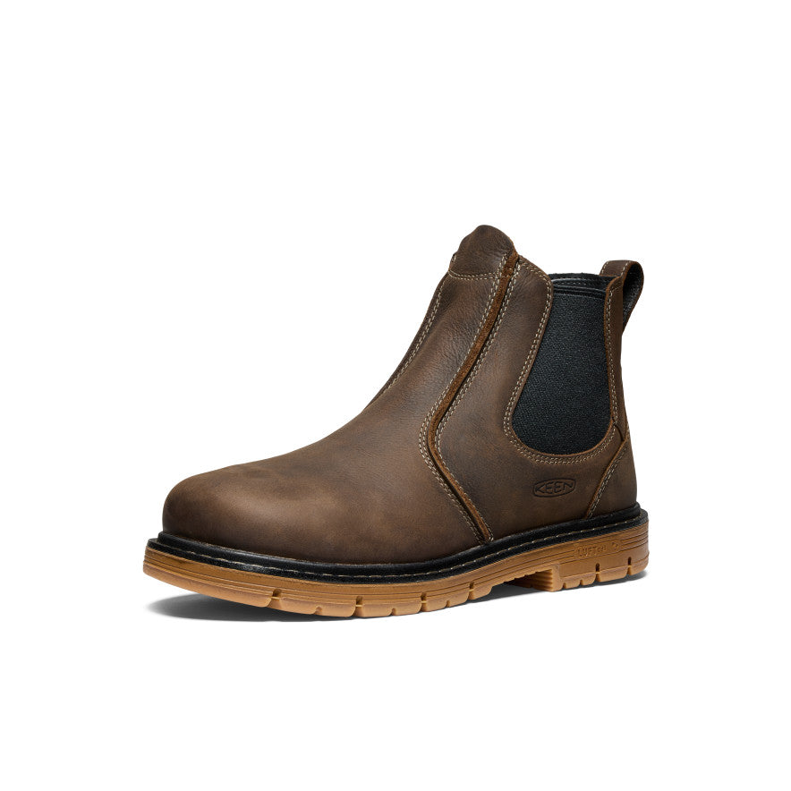 Men's San Jose Chelsea 90° Heel Boot (Aluminum Toe) Cascade Brown/Gum | Keen