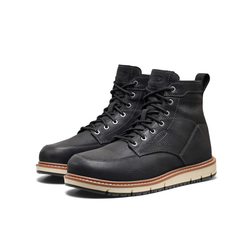 Men's San Jose 6" Boot (Aluminum Toe) Black/Caramel Cafe | Keen
