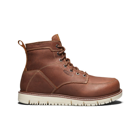 Men's San Jose 6" Boot (Soft Toe) Gingerbread/Off White | Keen