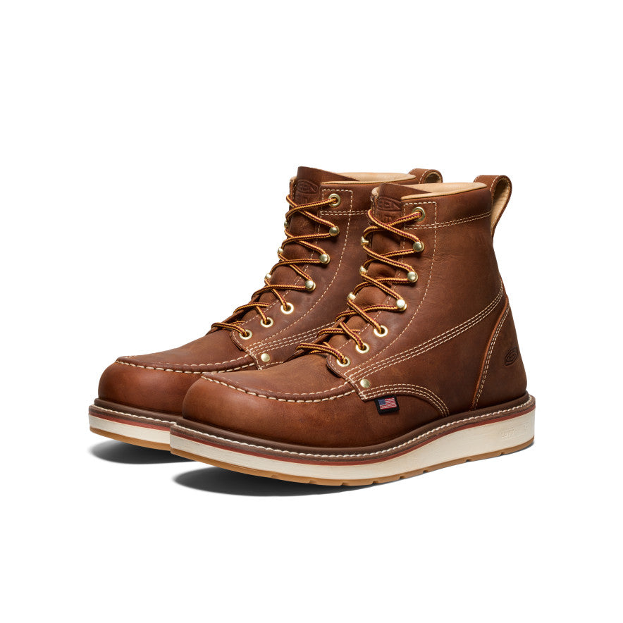 Men's Liberty 6" Boot (Soft Toe) Leather Brown/Birch | Keen