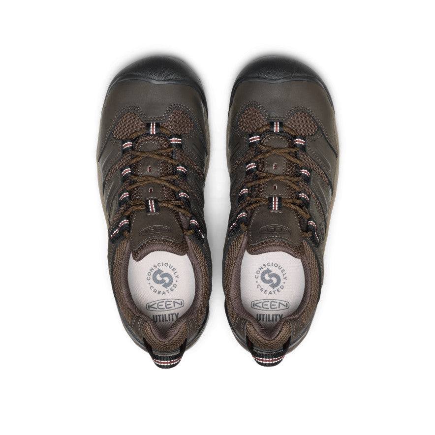 Men's Lansing Low (Steel Toe) Cascade Brown/Fired Brick | Keen