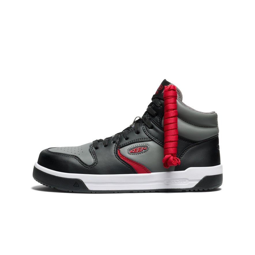 Men's Overton Mid Work Shoe (Carbon Toe) Steel Grey/Black | Keen