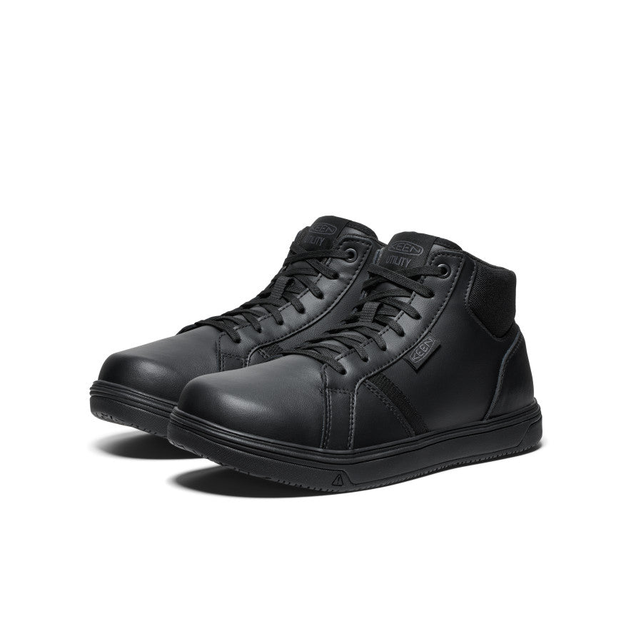 Men's PTC Kenton Mid Work Shoe (Soft Toe) Black/Black | Keen