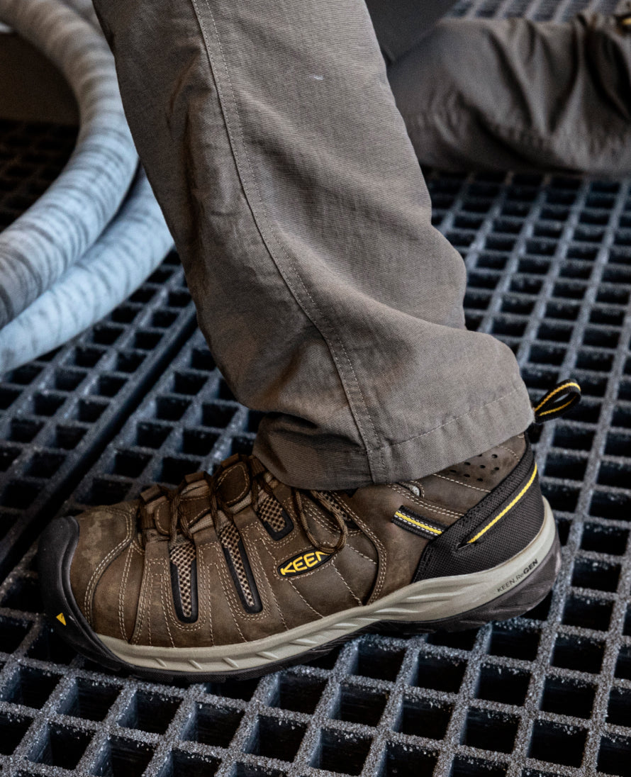 Men's Flint II Boot (Steel Toe) Cascade Brown/Golden Rod | Keen