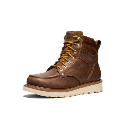 Men's Cincinnati 6" Boot (Soft Toe) x Noon Goons  Leather Brown/Off White | Keen